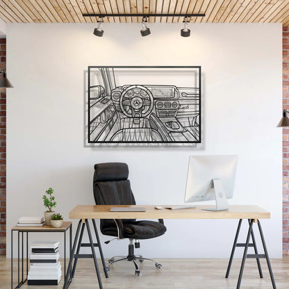 G63 AMG Driver's Cockpit Metal Frame Wall Art