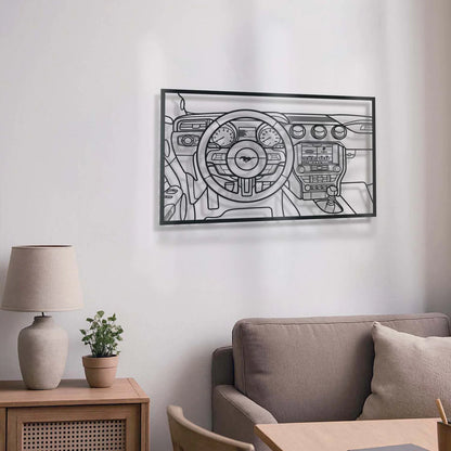 Mustang GT S550 Driver's Cockpit Metal Frame Wall Art