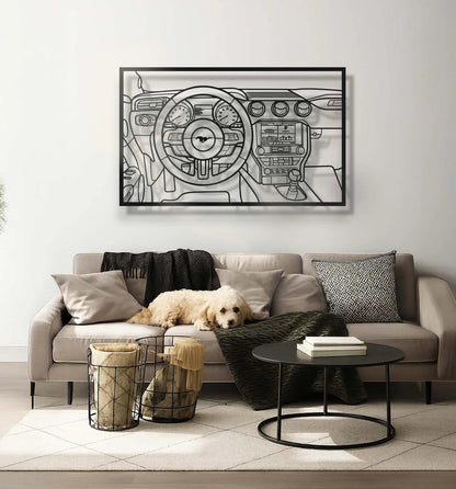 Mustang GT S550 Driver's Cockpit Metal Frame Wall Art