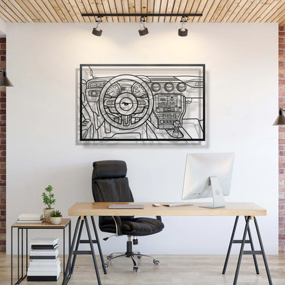 Mustang GT S550 Driver's Cockpit Metal Frame Wall Art