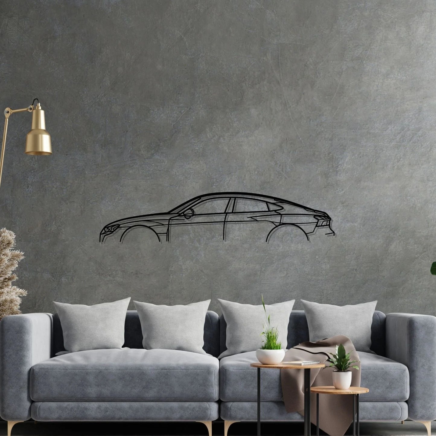 Etron GT Classic Silhouette Metal Wall Art