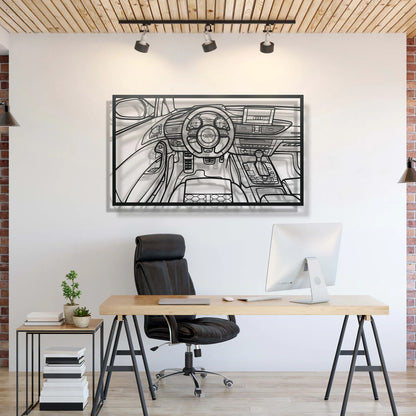RS6 Avant Driver's Cockpit Metal Frame Wall Art