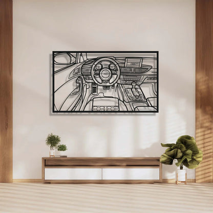 RS6 Avant Driver's Cockpit Metal Frame Wall Art