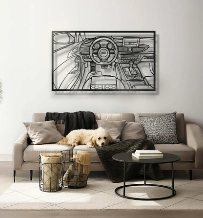 RS6 Avant Driver's Cockpit Metal Frame Wall Art