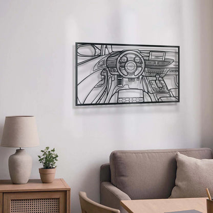 RS6 Avant Driver's Cockpit Metal Frame Wall Art