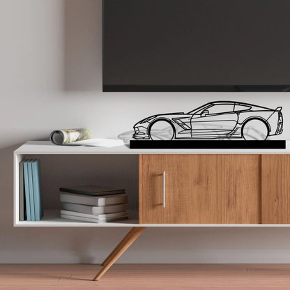Corvette C7 GS Silhouette Metal Art Stand