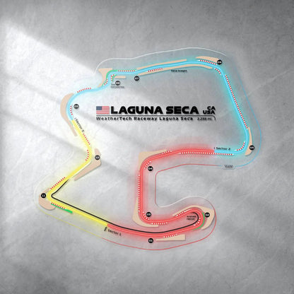 Laguna Seca Raceway Neon Race Track