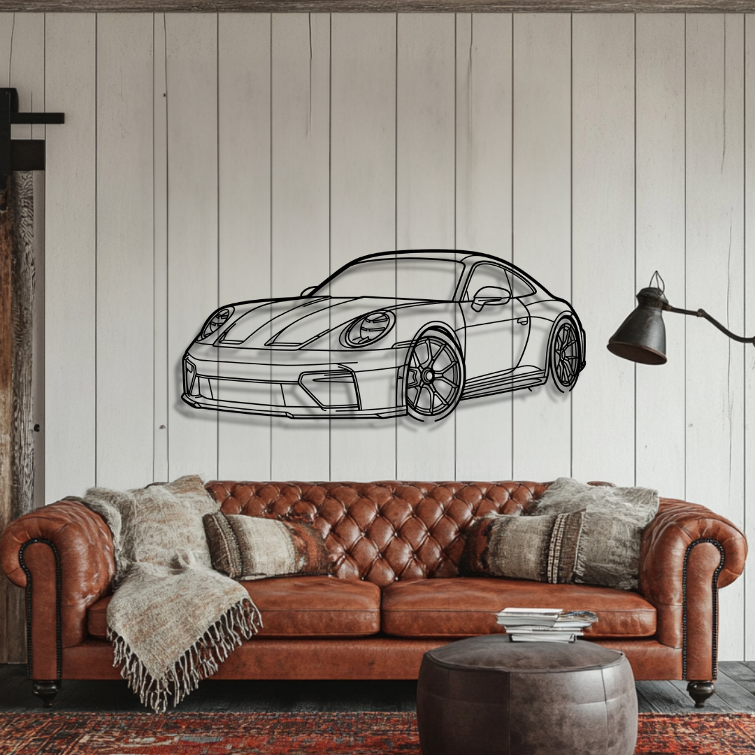 911 GT3 Model 992.2 Touring Silhouette Metal Wall Art (Copy)