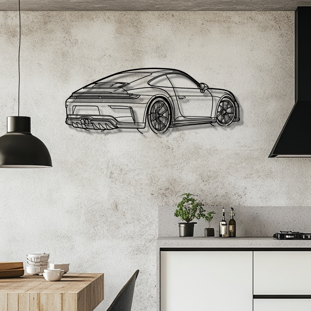 911 GT3 Model 992.2 Touring Silhouette Metal Wall Art (Copy)
